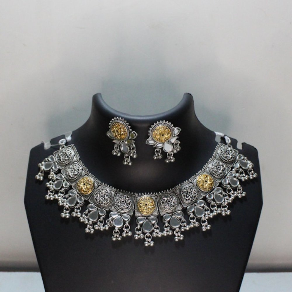 Jewellery for women Oxidised Choker Necklace Oxidised necklace set - Picture 1 of 1